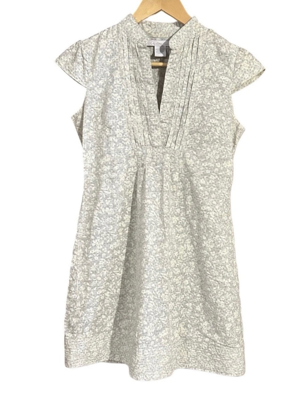 Charter Club Light Gray Floral Mini Dress